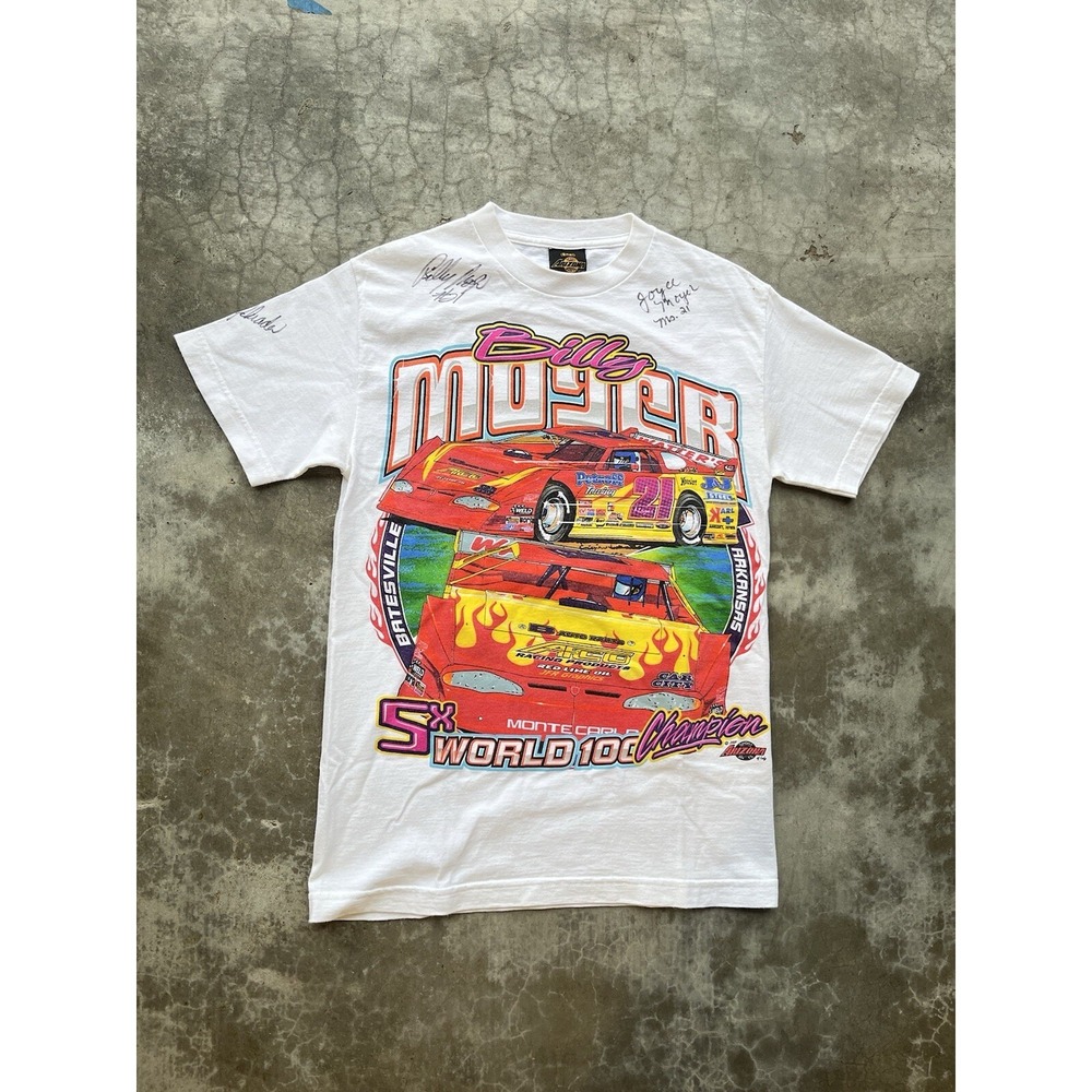 Vintage Dirt Car Racing Billy Moyer Tee Shirt Small Graphic Tee